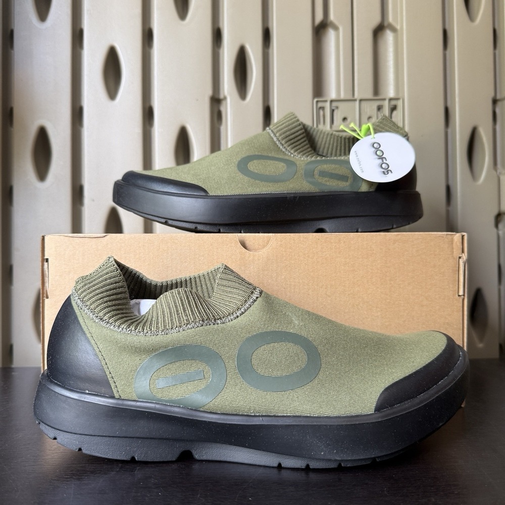 Oofos OOmg EeZee High Shoes Sneakers Men's Size 11 Olive Green Comfort